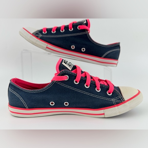 Converse All Star Women's Low Top Canvas Dainty Ox Athletic Navy Sneakers Size 9 - Picture 3 of 12
